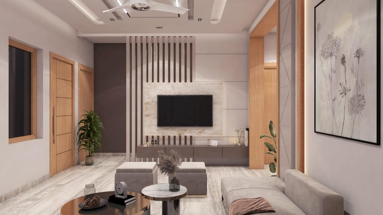 Living room design for 4BHK